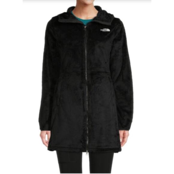 TNF north face black osito hooded jacket/coat parka long plus xxl - Picture 1 of 13